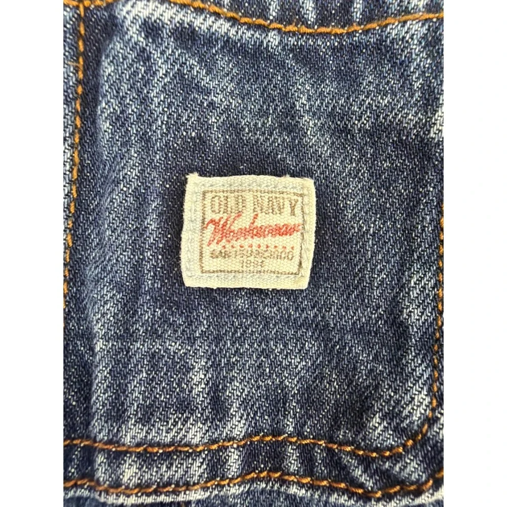 Old Navy Denim Overalls Unisex 18-24M Blue Workwear Bibs Snap Crotch
